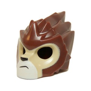 LEGO® Minifigure, Headgear Mask Lion with Tan Face and Crooked Frown Pattern 11129pb08