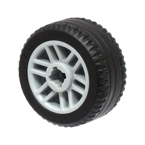 LEGO® Wheel 14mm D. x 9.9mm with Center Groove, Fake Bolts and 6 Double Spokes with Black Tire 21 X 9.9 (11208 / 11209) 11208c01