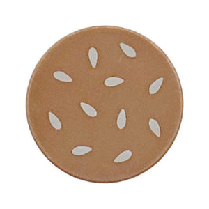 LEGO® Tile, Round 2 x 2 with Bottom Stud Holder with Tan Sesame Seeds Pattern 14769pb0657