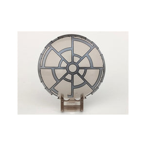 LEGO® Dish 6 x 6 Inverted with Bar Handle with SW 8 Spoke Death Star Window Pattern 18675pb03