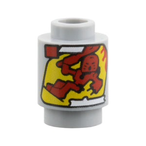 LEGO® Brick, Round 1 x 1 with 8534-1 Bionicle Toa Tahu Canister Pattern 3062pb089