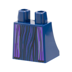 LEGO® Lower Body, Skirt with Dark Purple Robe Ends Open over Dress with Black Creases Pattern 36036pb066