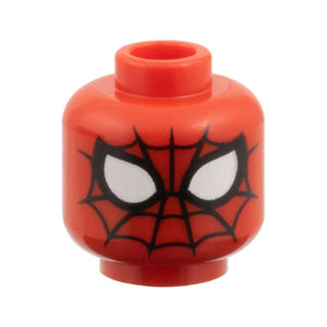 LEGO® Minifigure, Head Alien with Spider-Man Black Webbing Simple, Large White Eyes with Black Borders Pattern 3626pb3958
