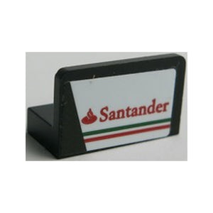 LEGO® Panel 1 x 2 x 1 with Santander Logo and Green Line Pattern Model Right Side (Sticker) - Set 75879 4865pb090R