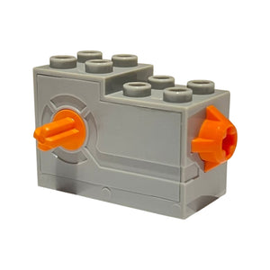 LEGO® Windup Motor 2 x 4 x 2 1/3 with Orange Axle and Release Button 61100c01