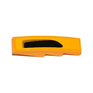 LEGO® Slope, Curved 4 x 1 with Large Air Intake on Bright Light Orange Background Pattern Model Right (Sticker) - Set 75909 61678pb090R
