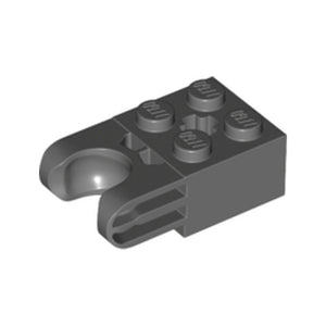 LEGO® Technic, Brick Modified 2 x 2 with Ball Socket and Axle Hole - Straight Forks with Round Ends and Closed Sides 67696