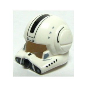 LEGO® Minifigure, Headgear Helmet SW Clone Pilot with Open Visor with Black Markings Pattern 87557pb01