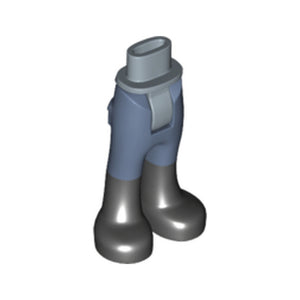 LEGO® Mini Doll Hips and Trousers with Back Pockets with Black Boots Pattern - Thick Hinge 92253c00pb08