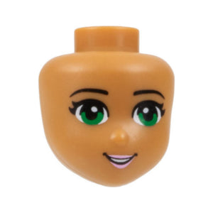 LEGO® Mini Doll, Head Friends with Green Eyes, Pale Pink Lips and Open Mouth Pattern 93184