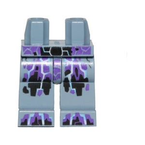 LEGO® Hips and Legs with Black and Dark Purple Rock Veins Pattern 970c00pb0674