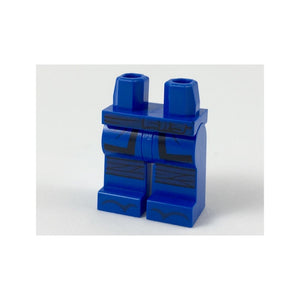 LEGO® Hips and Legs with Dark Blue Sash and Knee Wrappings, Black Coattails and Zori Sandals Pattern 970c00pb0907