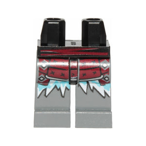LEGO® Hips and Dark Bluish Gray Legs with Dark Red Armor and Ice Spikes Pattern 970c85pb28