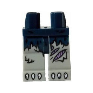 LEGO® Hips and Light Bluish Gray Legs with Dark Blue Loincloth, Fur, Purple Sinew Patches and White Claws Pattern 970c86pb16