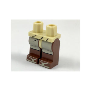 LEGO® Hips and Reddish Brown Legs with Tan Apron and Zori Sandals Pattern 970c88pb19