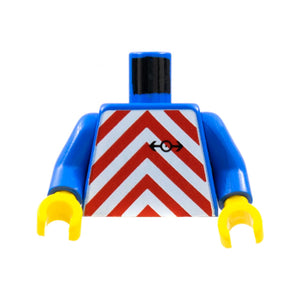 LEGO® Torso Train Red Chevron Pattern / Blue Arms / Yellow Hands 973p19c01