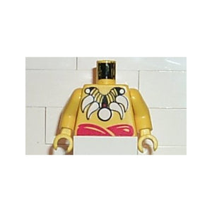 LEGO® Torso Pirate Islanders with Bone Necklace Pattern / Yellow Arms / Yellow Hands 973pb0063c01
