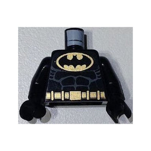 LEGO® Torso Batman Logo in Gold Oval with Muscles and Gold Belt Pattern / Black Arms / Black Hands 973pb0183c01