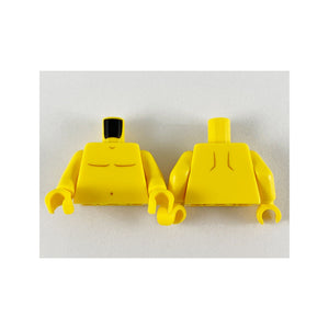 LEGO® Torso Bare Chest with Medium Nougat Muscles Outline and Navel Pattern / Yellow Arms / Yellow Hands 973pb2740c01