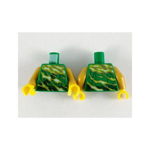 LEGO® Torso Tunic with Gold, Yellowish Green and White Electricity Pattern / Pearl Gold Arms / Yellow Hands 973pb3693c01