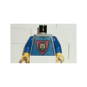 LEGO® Torso Castle Knights Kingdom Vest, Shield and Lion Head Pattern / Blue Arms / Yellow Hands 973px118c01