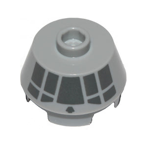 LEGO® Cone 2 x 2 Truncated with Dark Bluish Gray Millennium Falcon Cockpit on Side Pattern 98100pb15