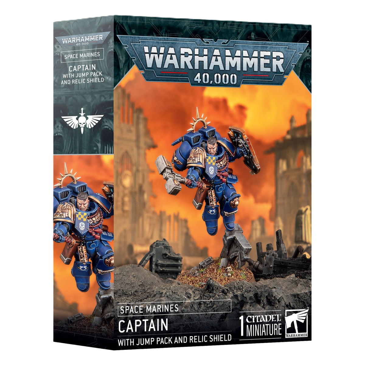 Warhammer 40,000: Space Marines – Captain with Jump Pack and Relic Shield