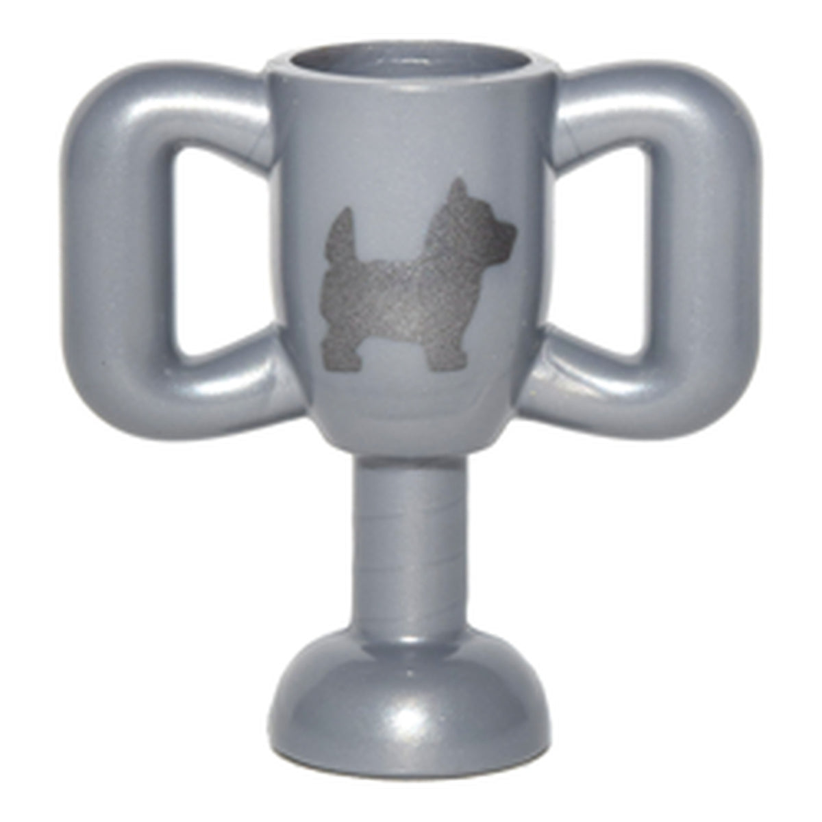 LEGO® Minifigure, Utensil Trophy Cup Small with Silver Terrier Dog Pattern (silber) 10172pb001