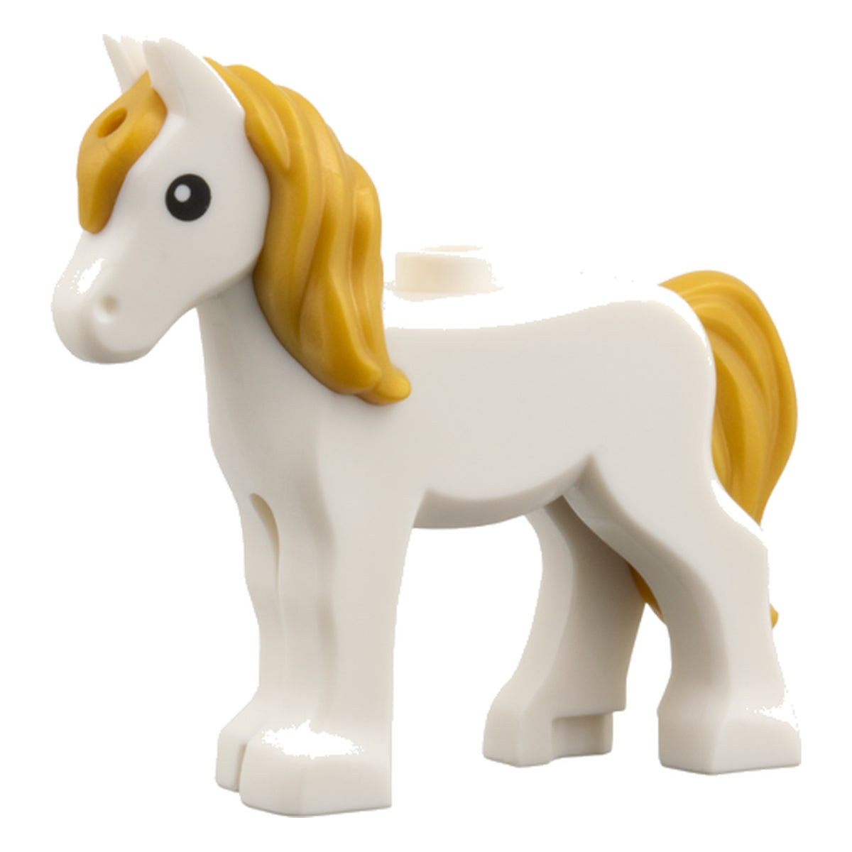 LEGO® Minifigur Pferd, Fohlen (perlgoldene Mähne) 112958pb03 – Neu