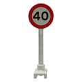 LEGO® Panneau routier rond avec motif 40 14pb04