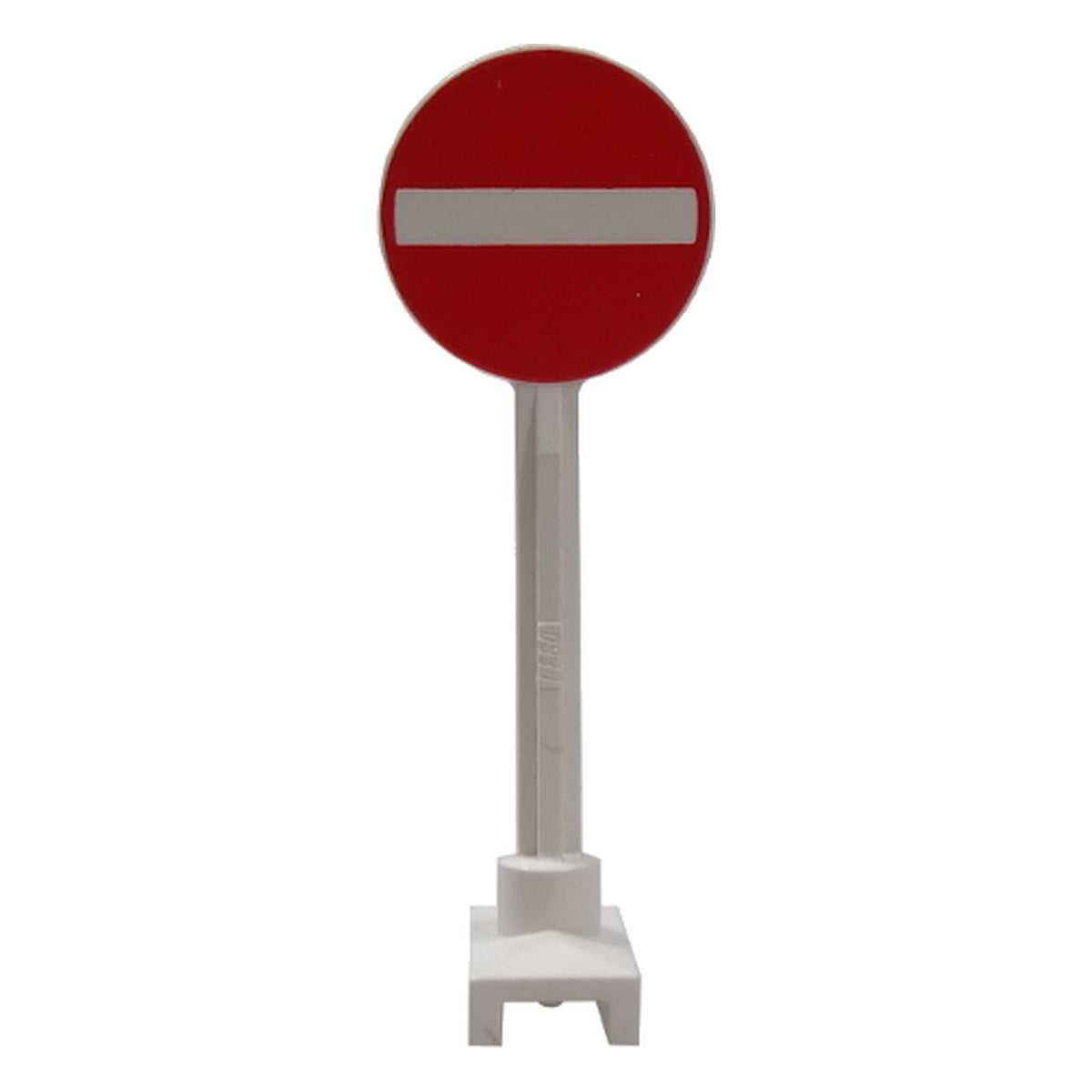 LEGO® Road Sign Round with No Entry / Thoroughfare Pattern 14pb09