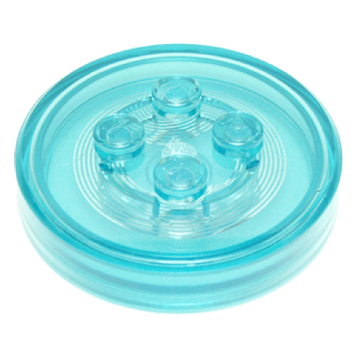 LEGO® Dimensions Toy Tag 4 x 4 x 2/3 with 4 Studs and Trans-Light Blue Bottom 18602c01