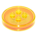 LEGO® Dimensions Toy Tag 4 x 4 x 2/3 with 4 Studs and Trans-Orange Bottom 18602c02