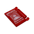 LEGO® Minifigure, Utensil Book Cover with White 'WANTED', 'BUILT or BROKEN', 'REWARD', and '300,… (transparent-rot) 24093pb025