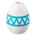 LEGO® Egg with Small Pin Hole with Medium Azure Lines and Zigzag Pattern (weiss) 24946pb01