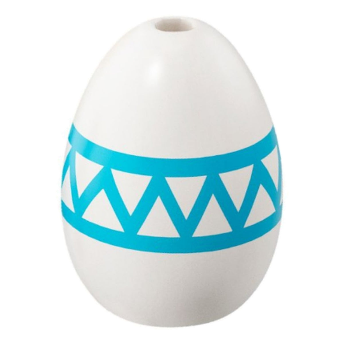 LEGO® Egg with Small Pin Hole with Medium Azure Lines and Zigzag Pattern (weiss) 24946pb01