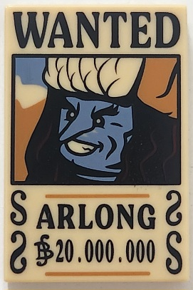 LEGO® Fliese 2 x 3 Wanted Poster Arlong 26603pb532