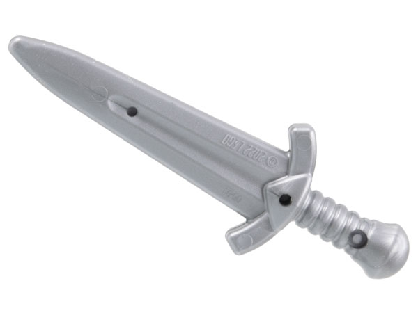 LEGO® Minifiguren-Waffe – Grossschwert, spitz, geschwungene Parierstange (Flat Silver)