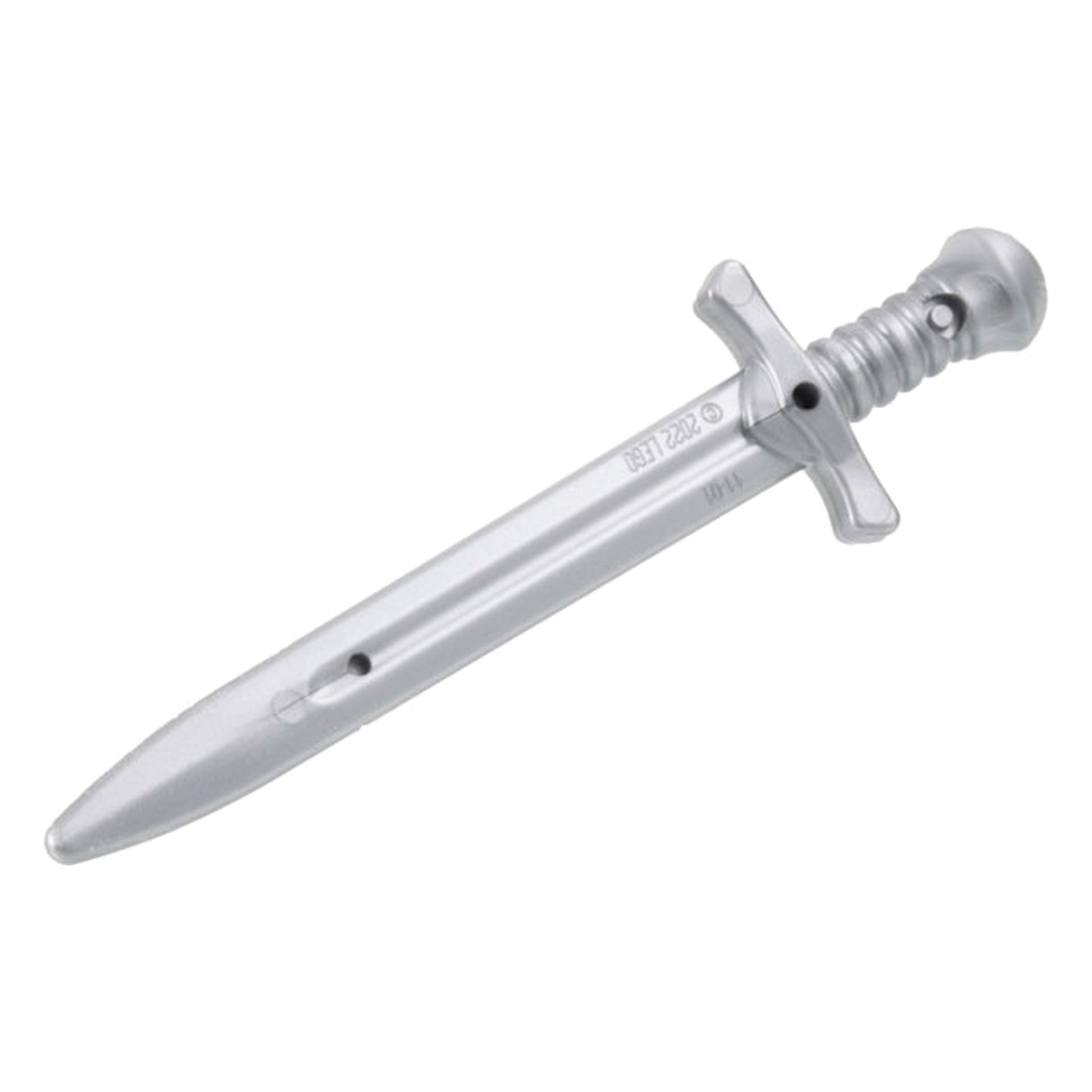 LEGO® Minifigure Weapon – Greatsword with Ornate Hilt (Flat Silver)