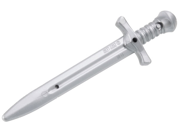 LEGO® Minifiguren-Waffe – Grossschwert mit verziertem Griff (Flat Silver)