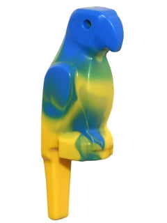 LEGO® Minifigur Vogel, Papagei mit großem Schnabel und marmoriertem blauem Muster 27063pb01