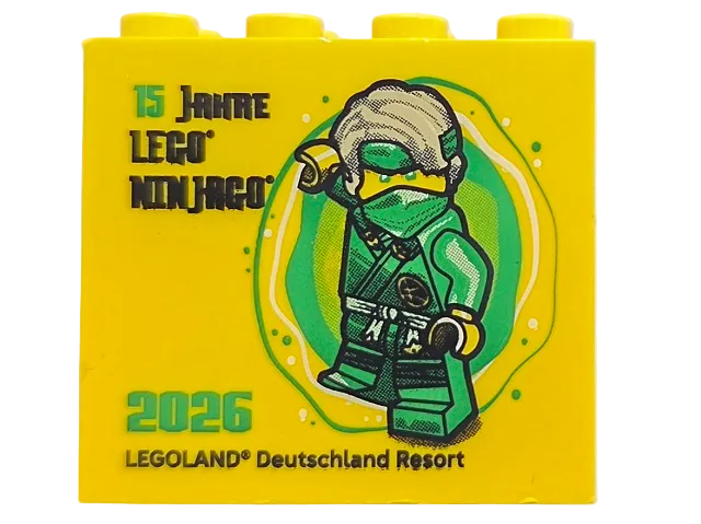 LEGO® Brick 2 x 4 x 3 with 15 JAHRE LEGO NINJAGO 2026 LEGOLAND Deutschland Resort Pattern 30144pb502
