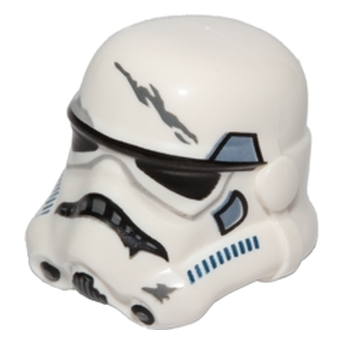LEGO® Minifigure, Headgear Helmet SW Stormtrooper, 2 Chin Holes, Dark Blue and Sand Blue with Sc… (weiss) 30408pb11