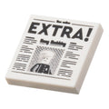 LEGO® Tile 2 x 2 with Newspaper with Black 'EXTRA!' and Policeman Minifigure with Cap Pattern (weiss) 3068pb2122