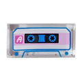LEGO® Tile 1 x 2 with Audio Cassette with White Letter A, Bright Pink Stripe, and Blue Trim Patt… (transparent) 3069pb0696