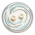 LEGO® Round Tile 4 x 4 with Swirl Pattern (White) 32627pb02