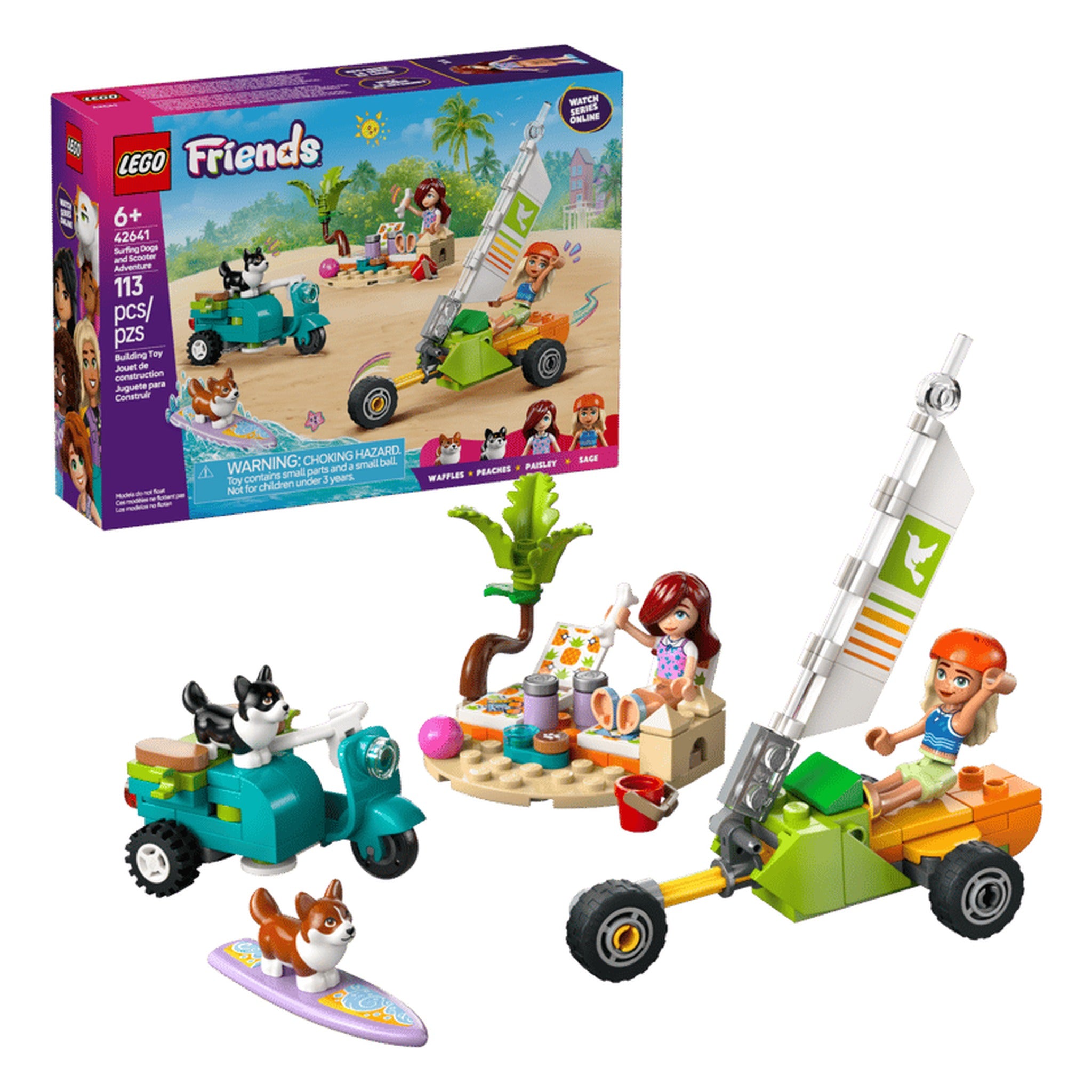 LEGO® Friends 42641 - Surfing Dogs and Scooter Adventure
