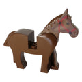 LEGO® Minifigur Pferd (rotes Zaumzeug) 4493c01pb03 – Gebr.