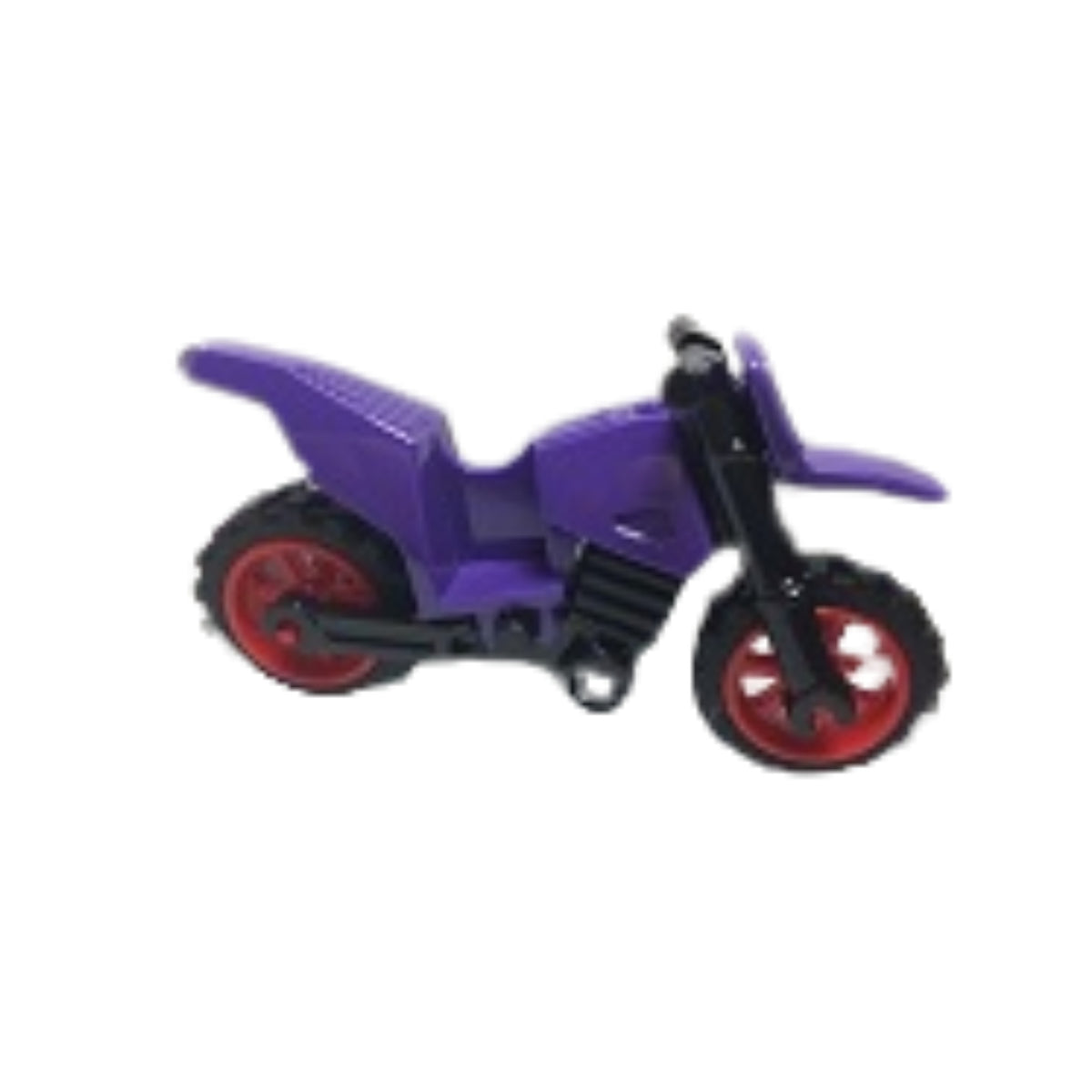 LEGO® Motorcycle Dirt Bike with Black Chassis (Long Fairing Mounts) and Red Wheels (dunkelviolett) 50860c08