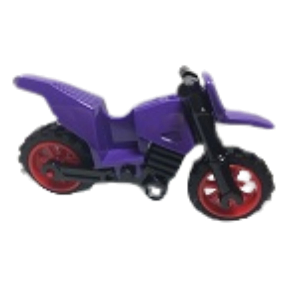 LEGO® Motorcycle Dirt Bike with Black Chassis (Long Fairing Mounts) and Red Wheels (dunkelviolett) 50860c08